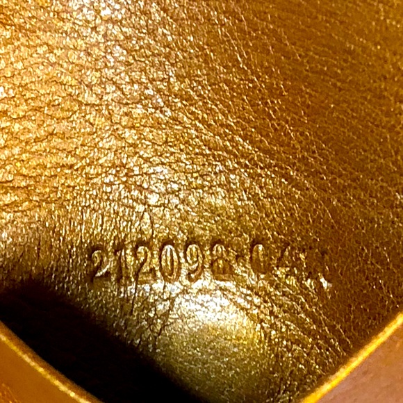 Auth GUCCI GG Monogram Canvas Burned Orange Leather Trifold Key Card Holder - Picture 6 of 16